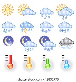 Weather Icon Set. Easy Editable Vector Illustration