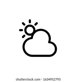 Weather Icon Set. Editable Outline Style Vector Logo Template.
