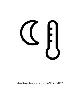 Weather Icon Set. Editable Outline Style Vector Logo Template.