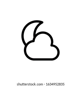 Weather Icon Set. Editable Outline Style Vector Logo Template.