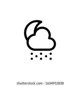 Weather Icon Set. Editable Outline Style Vector Logo Template.