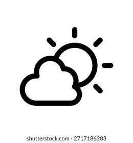 Conjunto de iconos de Clima con símbolos de sol, lluvia, nube, tormenta y pronóstico ideal para App, Sitios web, tableros y proyectos de diseño relacionados con el clima.