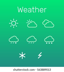 Weather Icon Set. Flat design