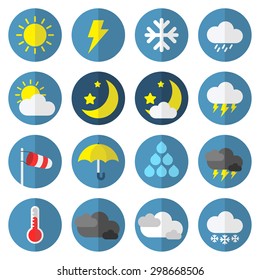 weather icon set in flat style