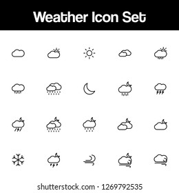 weather icon set line