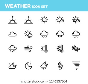 Weather icon set. Line vector icon.