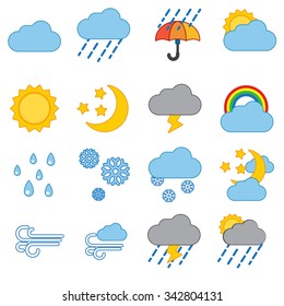 Weather icon set modern trendy  vector illustration