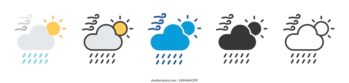 Conjunto de iconos de Clima multi estilo varias colecciones