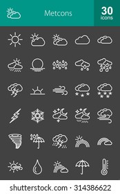 Weather icon set. Suitable for web apps, mobile apps and print media.