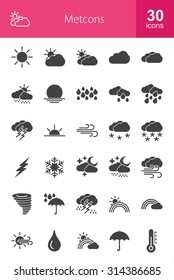 Weather icon set. Suitable for web apps, mobile apps and print media.