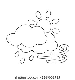weather icon set sun rain thunderstorm dew wind snow cloud night sky for forecast