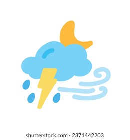 weather icon set sun rain thunderstorm dew wind snow cloud night sky for forecast