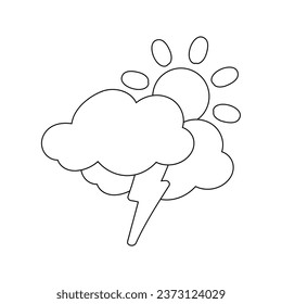 weather icon set sun rain thunderstorm dew wind snow cloud night sky for forecast