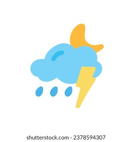 weather icon set sun rain thunderstorm dew wind snow cloud night sky for forecast