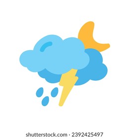 weather icon set sun rain thunderstorm dew wind snow cloud night sky for forecast
