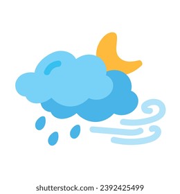 weather icon set sun rain thunderstorm dew wind snow cloud night sky for forecast