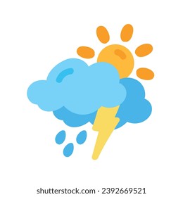 weather icon set sun rain thunderstorm dew wind snow cloud night sky for forecast