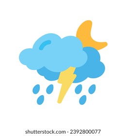 icono del tiempo puesta sol lluvia torbellino viento de nieve cielo de noche cielo para pronóstico