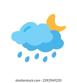 weather icon set sun rain thunderstorm dew wind snow cloud night sky for forecast
