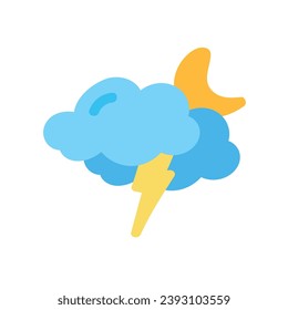 weather icon set sun rain thunderstorm dew wind snow cloud night sky for forecast