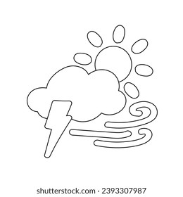 weather icon set sun rain thunderstorm dew wind snow cloud night sky for forecast