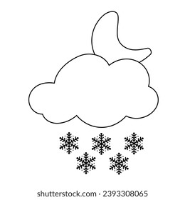 icono del tiempo puesta sol lluvia torbellino viento de nieve cielo de noche cielo para pronóstico