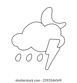 weather icon set sun rain thunderstorm dew wind snow cloud night sky for forecast