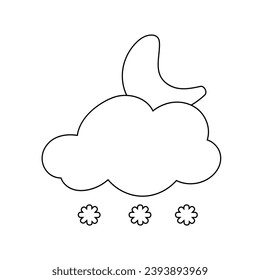 weather icon set sun rain thunderstorm dew wind snow cloud night sky for forecast