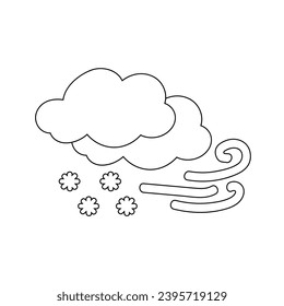 icono del tiempo puesta sol lluvia torbellino viento de nieve cielo de noche cielo para pronóstico