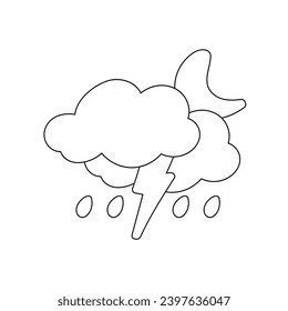 icono del tiempo puesta sol lluvia torbellino viento de nieve cielo de noche cielo para pronóstico