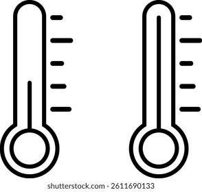  weather icon set. Temperature symbol. Cold and hot icon sign. thermometer showing the temperature. Weather Sign
