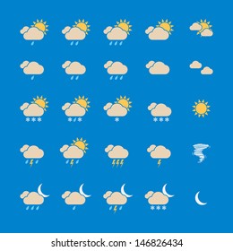 Weather Icon Set. Vector