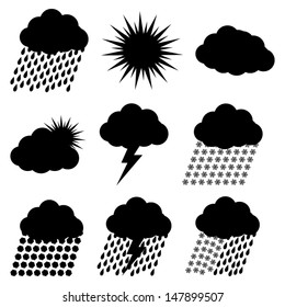 Weather icon set. vector 