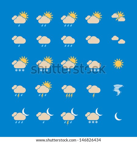 Weather Icon Set. Vector