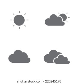 Weather icon set. Vector design illustration.