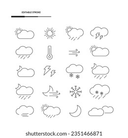 Weather Icon Set Vector Design.