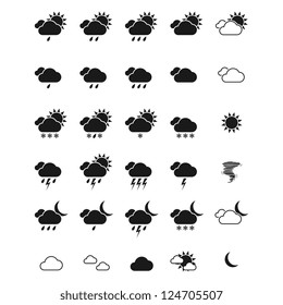 Weather icon set. Vector eps10