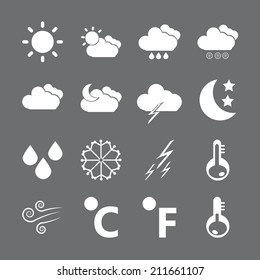 weather icon set, vector eps10.