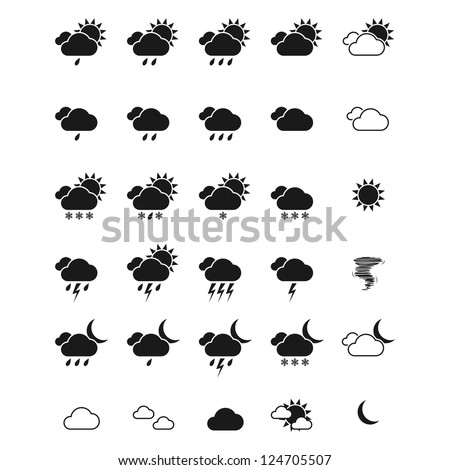 Weather icon set. Vector eps10