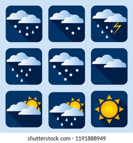 Weather Icon Set, Vector illustration