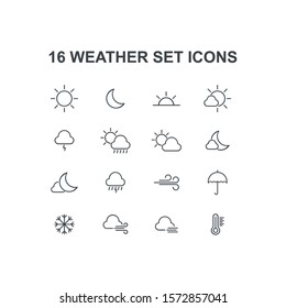 Weather Icons Any Purposes Perfect Website Stock Vector (Royalty Free ...