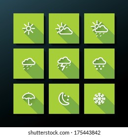 Weather icon set - vector illustration