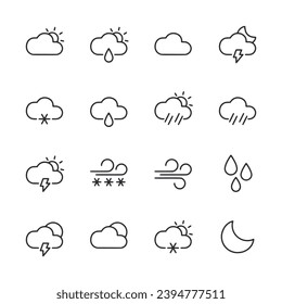 Weather icon set vector illustration