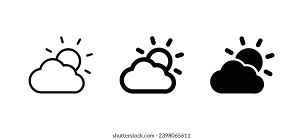 Weather icon set vector illustration for web, ui, and mobile apps