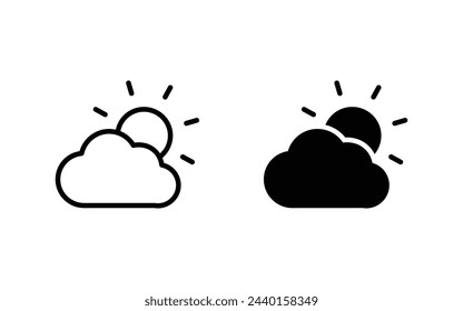 Weather icon set vector illustration for web, ui, and mobile apps