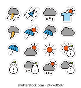 Weather icon set / vector illustration
