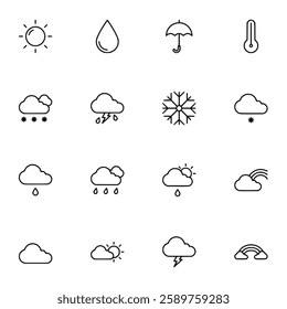 Weather icon set vector illustration
