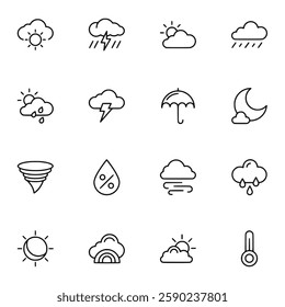 Weather icon set vector illustration