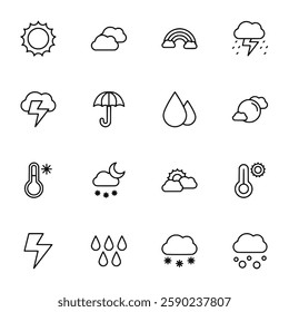 Weather icon set vector illustration