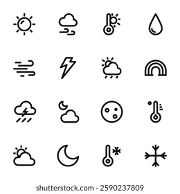 Weather icon set vector illustration
